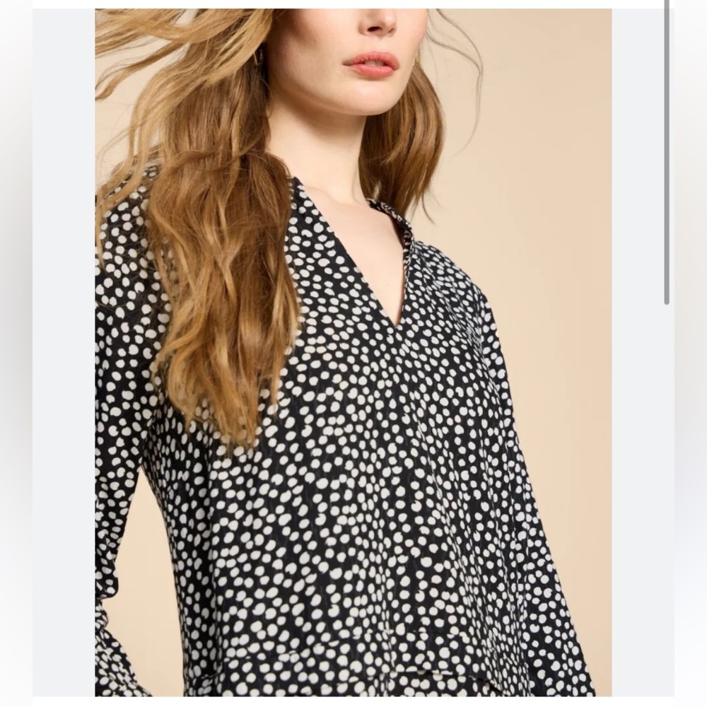 ERIN BLAIR Women’s Long Sleeve PolkaDot Top Size Small